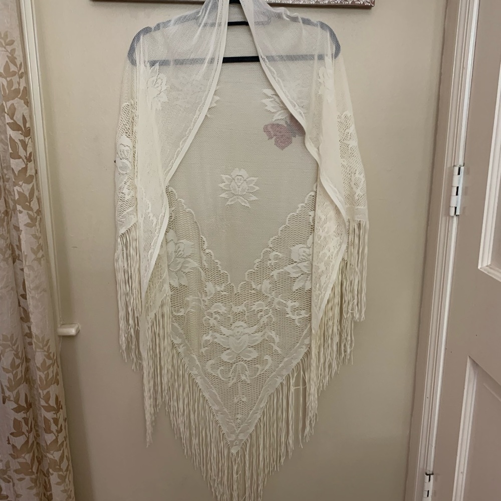 Cream wrap or shawl